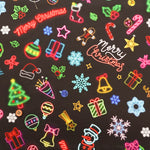 Made in China Cotton Muslin Inkjet-printed Fabric - Neon Christmas - nomura tailor