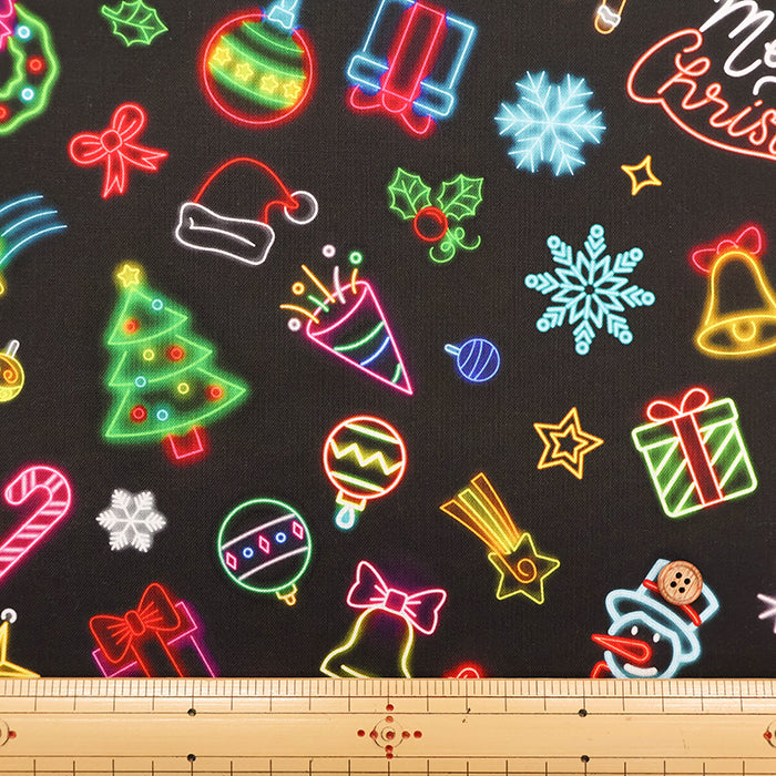 Made in China Cotton Muslin Inkjet-printed Fabric - Neon Christmas - nomura tailor