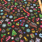 Made in China Cotton Muslin Inkjet-printed Fabric - Neon Christmas - nomura tailor
