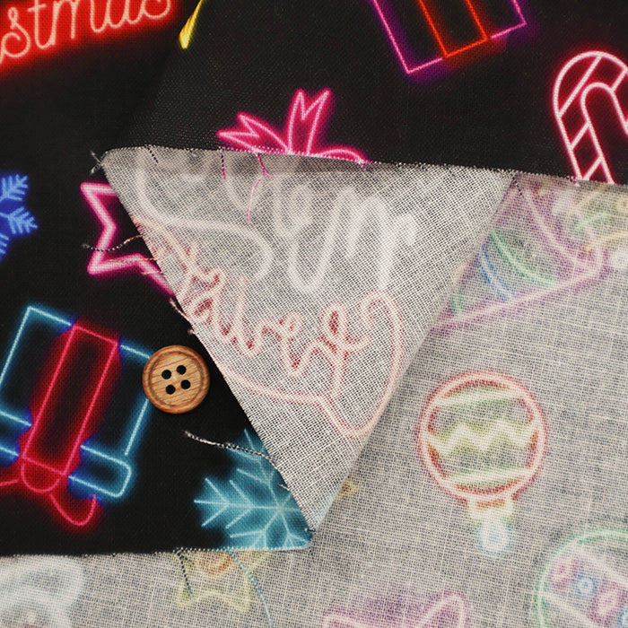 Made in China Cotton Muslin Inkjet-printed Fabric - Neon Christmas - nomura tailor