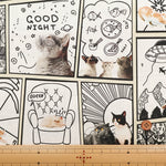 Made in China Cotton Muslin Inkjet-printed Fabric - Comic Cat - nomura tailor