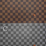 Fake leather type push print fabric Ichimatsu - nomura tailor