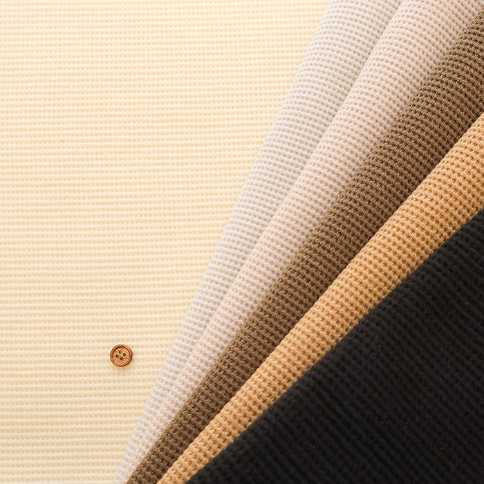 Wool Blend Mini Waffle Fabric - Plain - nomura tailor