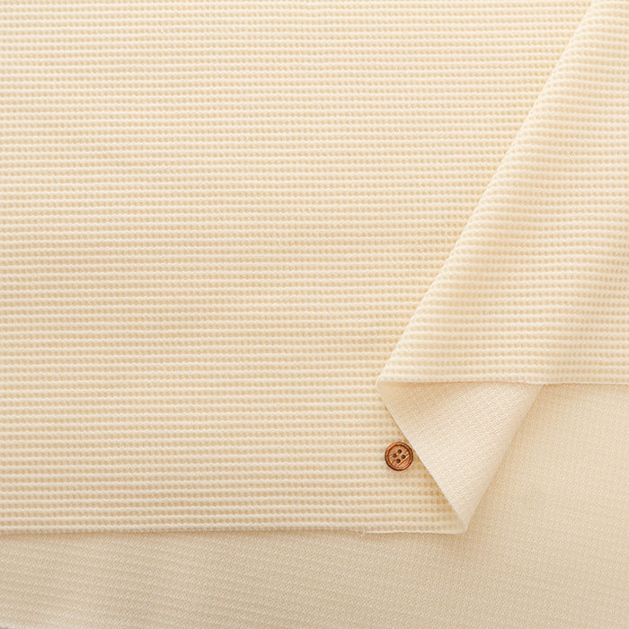 Wool Blend Mini Waffle Fabric - Plain - nomura tailor