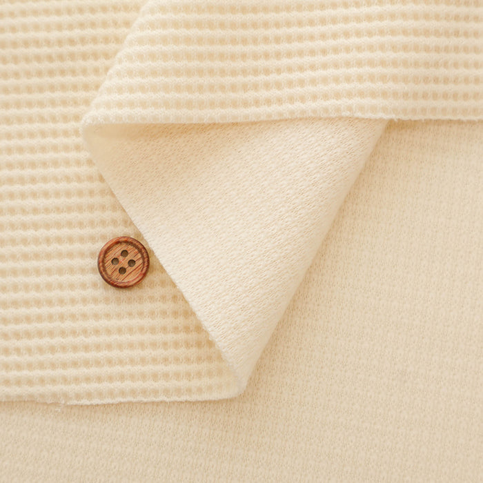 Wool Blend Mini Waffle Fabric - Plain - nomura tailor