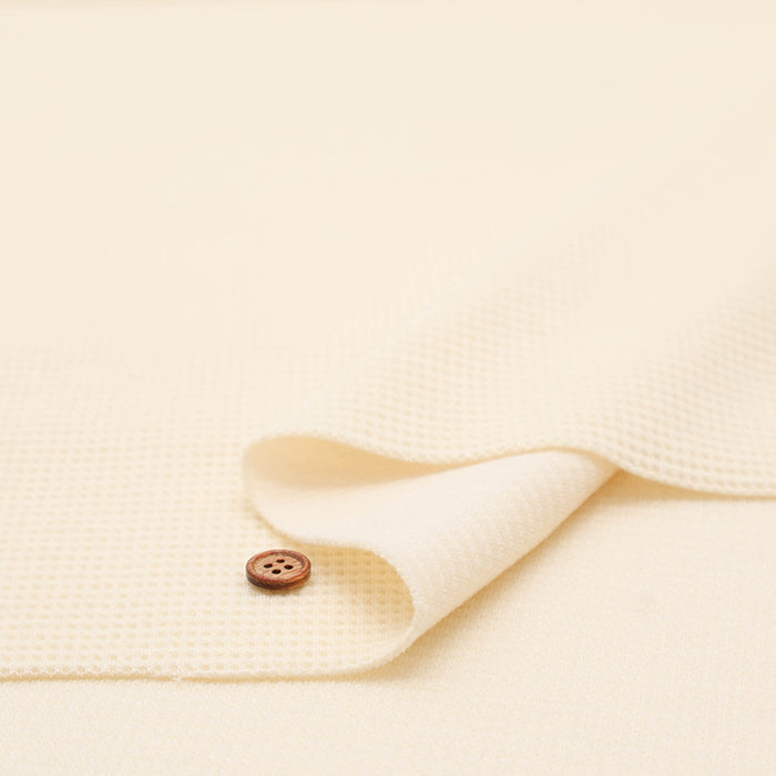Wool Blend Mini Waffle Fabric - Plain - nomura tailor