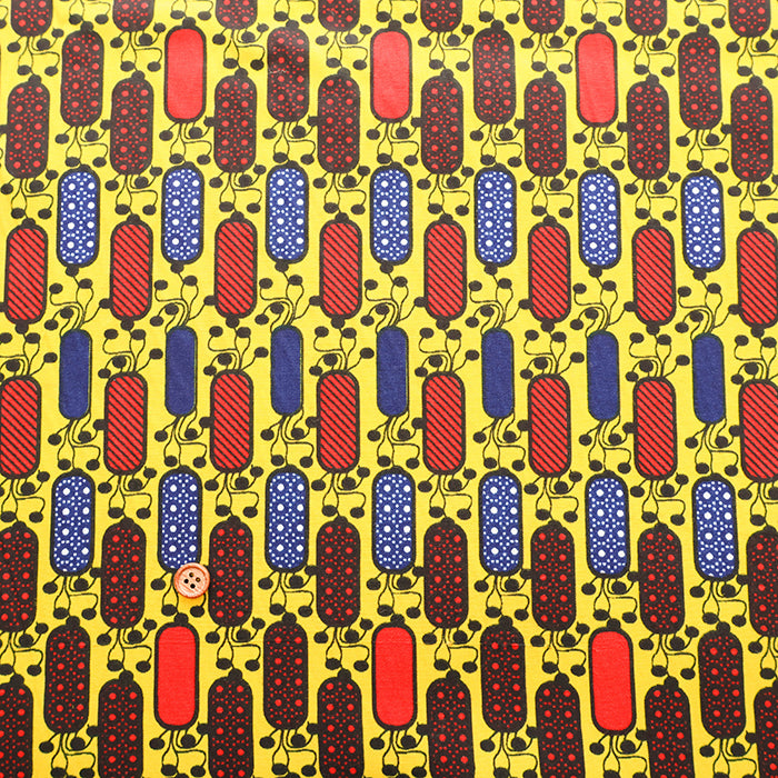 Made in IndiaWaxed T/C Print Fabric - African - African - nomura tailor