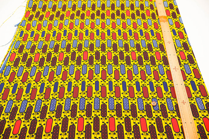 Made in IndiaWaxed T/C Print Fabric - African - African - nomura tailor