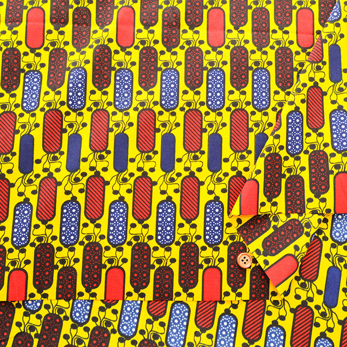 Made in IndiaWaxed T/C Print Fabric - African - African - nomura tailor