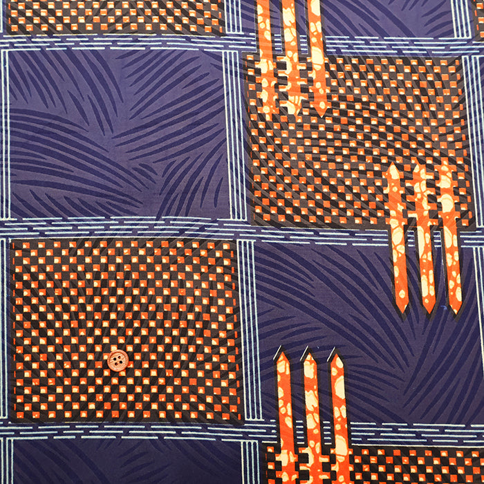 Made in IndiaWaxed T/C Print Fabric - African - African - nomura tailor