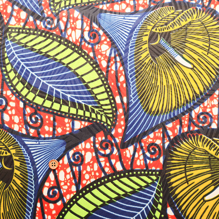 Made in IndiaWaxed T/C Print Fabric - African - African - nomura tailor