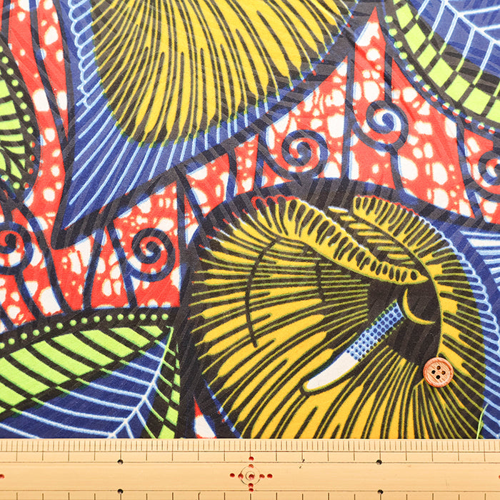 Made in IndiaWaxed T/C Print Fabric - African - African - nomura tailor