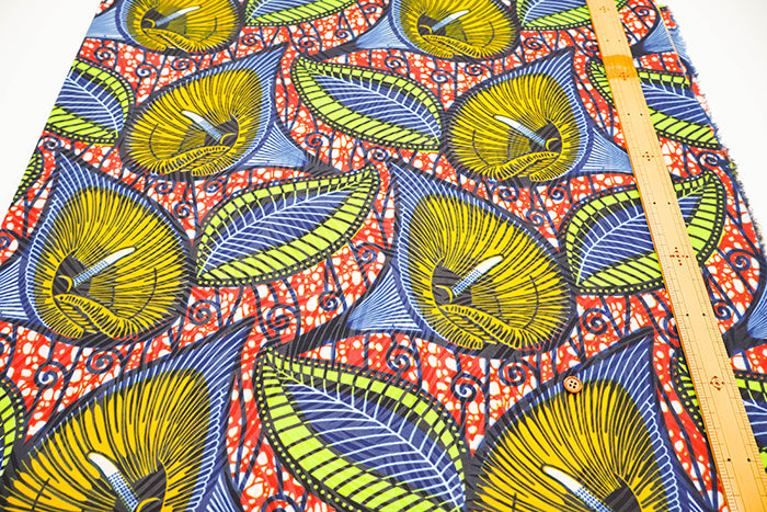 Made in IndiaWaxed T/C Print Fabric - African - African - nomura tailor