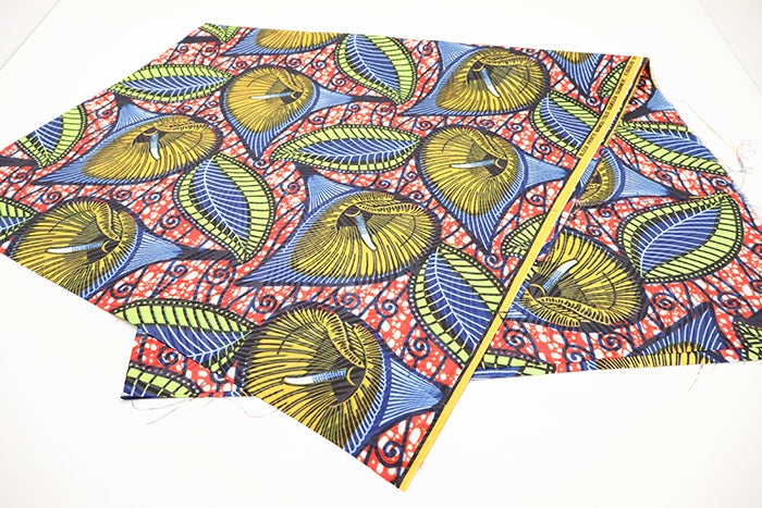 Made in IndiaWaxed T/C Print Fabric - African - African - nomura tailor