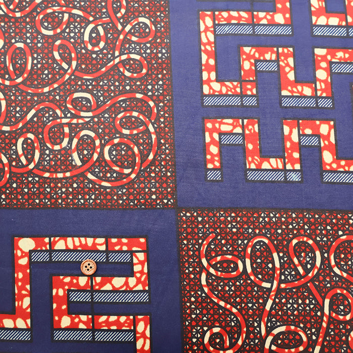 Made in IndiaWaxed T/C Print Fabric - African - African - nomura tailor