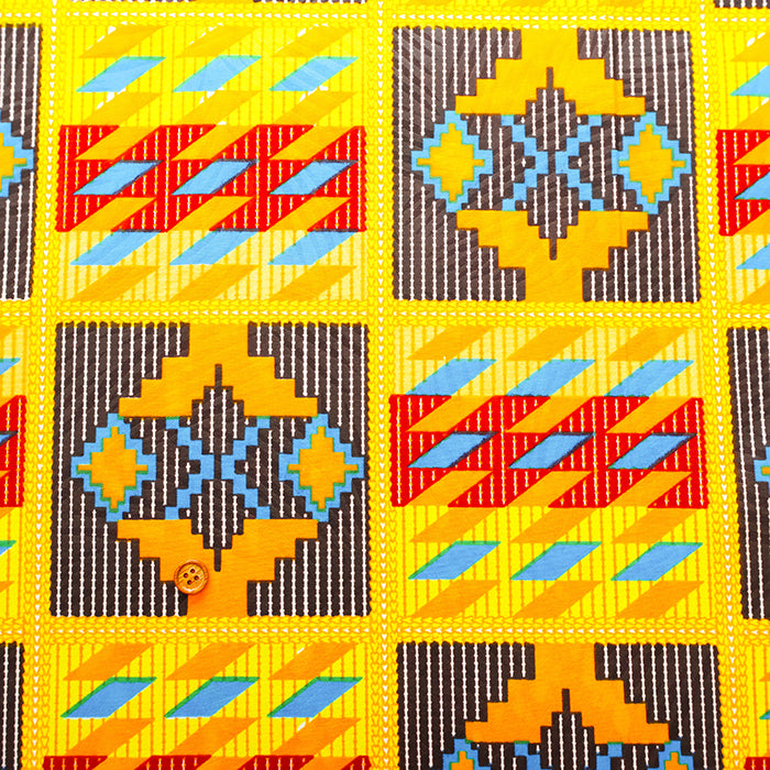 Made in IndiaWaxed T/C Print Fabric - African - African - nomura tailor