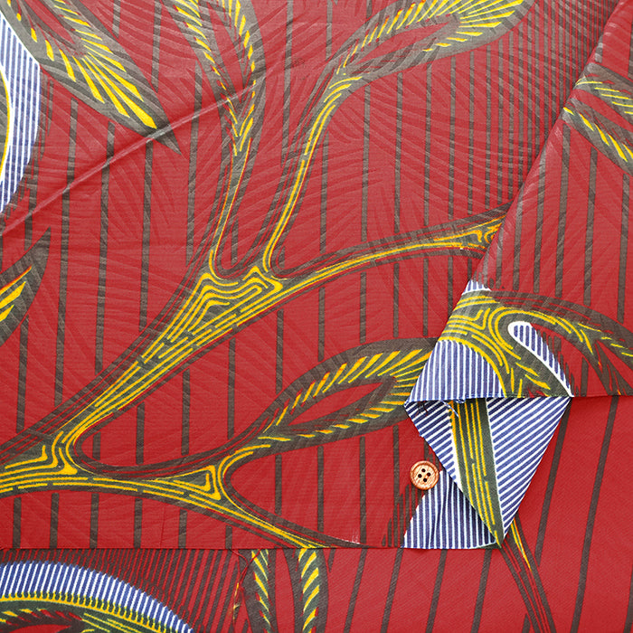 Made in IndiaWaxed T/C Print Fabric - African - African - nomura tailor