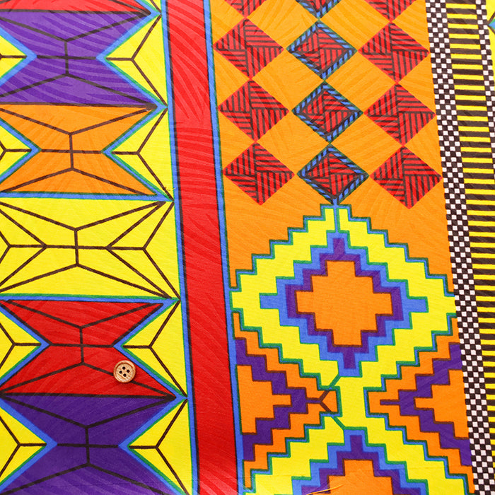 Made in IndiaWaxed T/C Print Fabric - African - African - nomura tailor