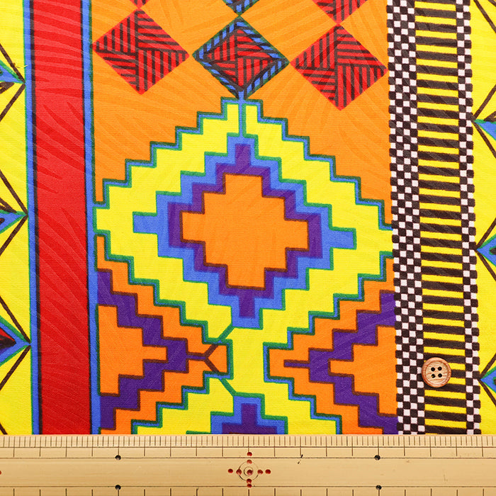 Made in IndiaWaxed T/C Print Fabric - African - African - nomura tailor