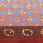 <<Pattern Sold>> Made in India Waxed T/C Print Fabric - African (1 Pattern: Approx. 105cm × 92cm) - nomura tailor