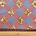 <<Pattern Sold>> Made in India Waxed T/C Print Fabric - African (1 Pattern: Approx. 105cm × 92cm) - nomura tailor