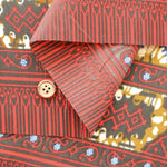 <<Pattern Sold>> Made in India Waxed T/C Print Fabric - African (1 Pattern: Approx. 105cm × 92cm) - nomura tailor