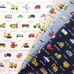 Cotton Oxford Fabric - Pixel Dot Vehicles - nomura tailor