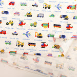 Cotton Oxford Fabric - Pixel Dot Vehicles - nomura tailor
