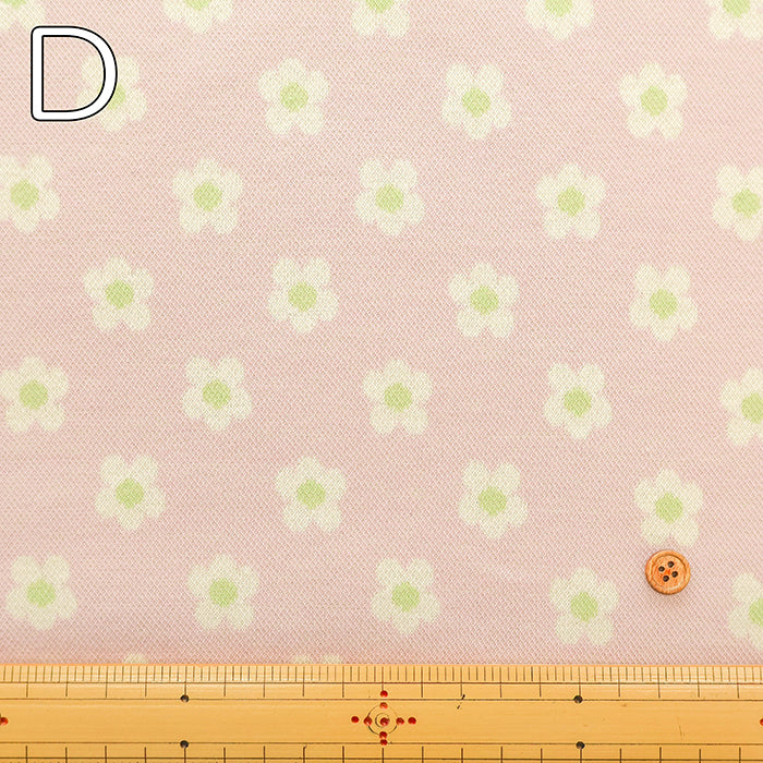 Cotton Knit Jacquard Fabric - Flower - nomura tailor