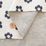 Cotton Knit Jacquard Fabric - Flower - nomura tailor