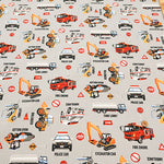 Cotton Oxford Fabric - Working Vehicles - nomura tailor