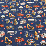 Cotton Oxford Fabric - Working Vehicles - nomura tailor