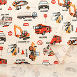 Cotton Oxford Fabric - Working Vehicles - nomura tailor