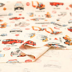 Cotton Oxford Fabric - Working Vehicles - nomura tailor
