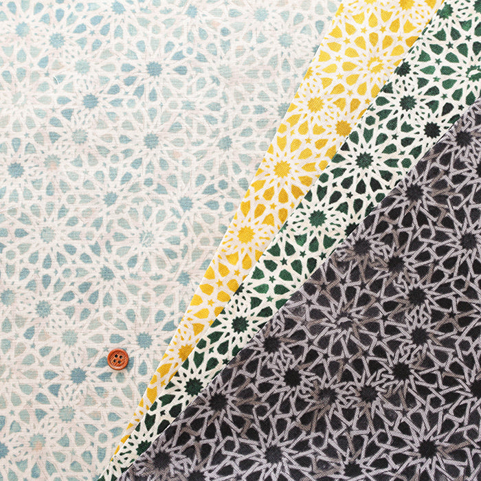 Tumbler Finished C/L Cotton Muslin Printed Fabric neige+ Mosaic - nomura tailor
