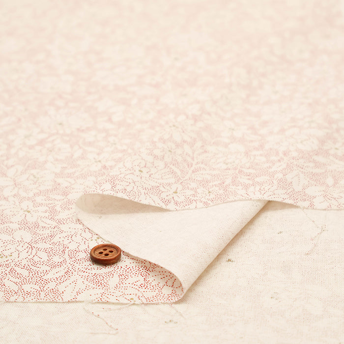 Tumbler Finished C/L Cotton Muslin printed Fabric  ~yasumin~ Flower - nomura tailor