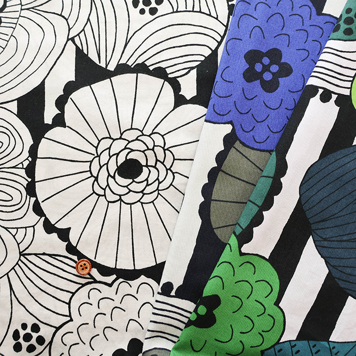 40 Cotton Slub Satin Print Fabric - Air Tumbler Finish, Flower - nomura tailor
