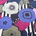 40 Cotton Slub Satin Print Fabric - Air Tumbler Finish, Flower - nomura tailor
