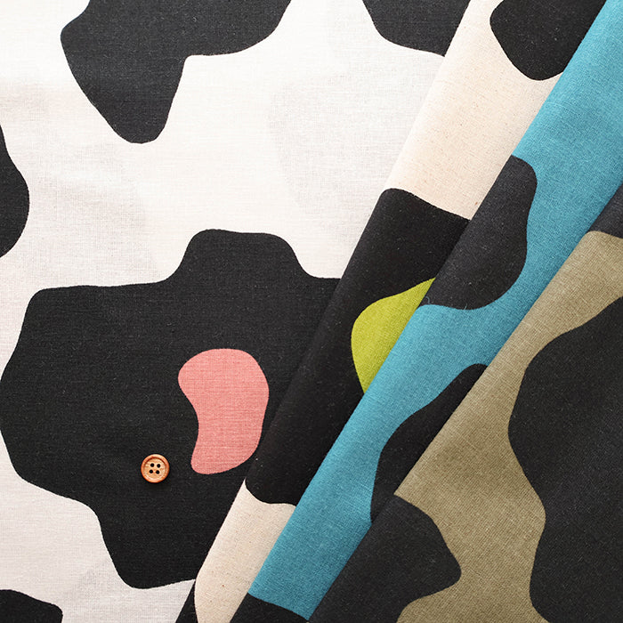 C/L Muslin Print Fabric Air Tumbler Finish - Leopard - nomura tailor