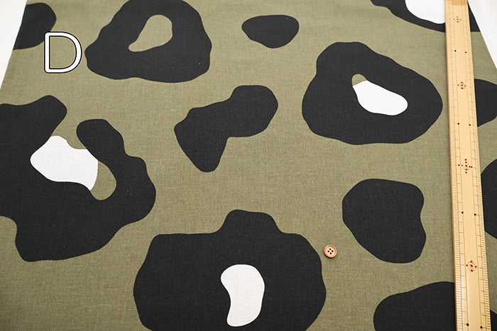 C/L Muslin Print Fabric Air Tumbler Finish - Leopard - nomura tailor
