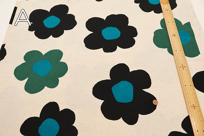 C/L MuslinPrint Fabric Air Tumbler Finished  - Big Flower - nomura tailor