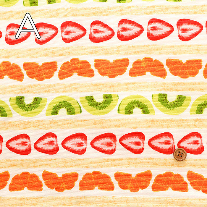 Cotton Oxford Fabric - Fruit Sandwich - nomura tailor