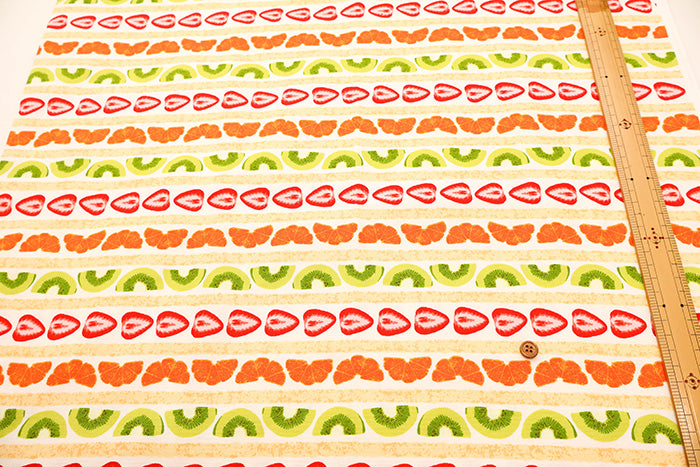 Cotton Oxford Fabric - Fruit Sandwich - nomura tailor