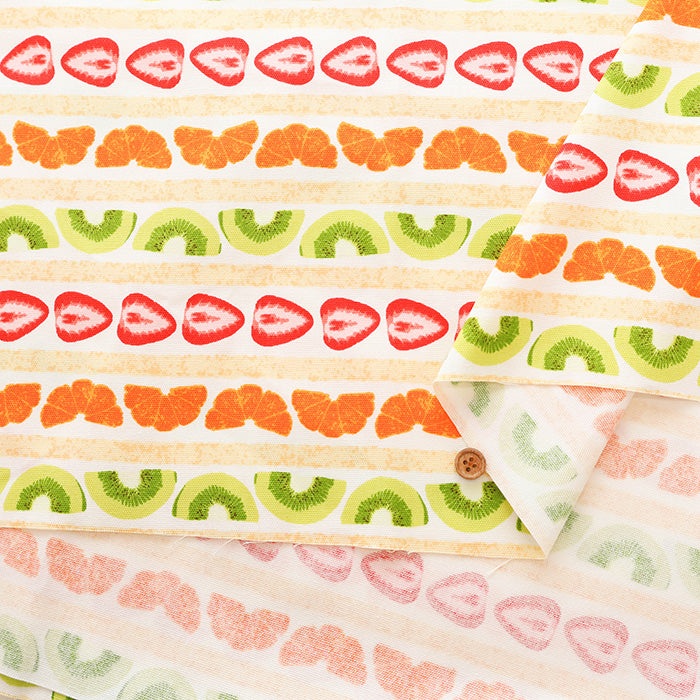 Cotton Oxford Fabric - Fruit Sandwich - nomura tailor