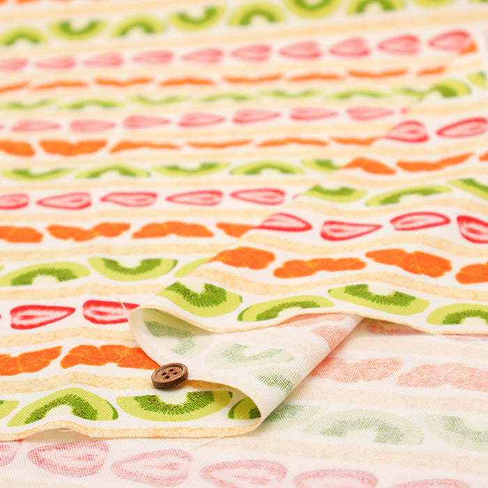 Cotton Oxford Fabric - Fruit Sandwich - nomura tailor