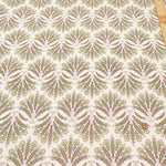 Discharge Printing Cotton Shirt Cord Print Fabric - Ethnic Flower - nomura tailor