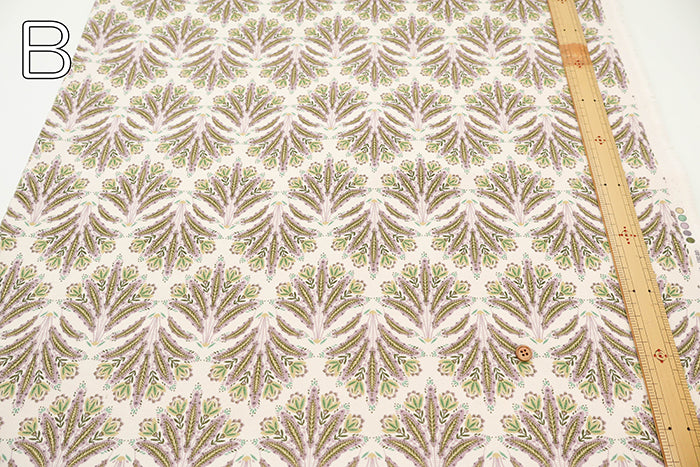 Discharge Printing Cotton Shirt Cord Print Fabric - Ethnic Flower - nomura tailor
