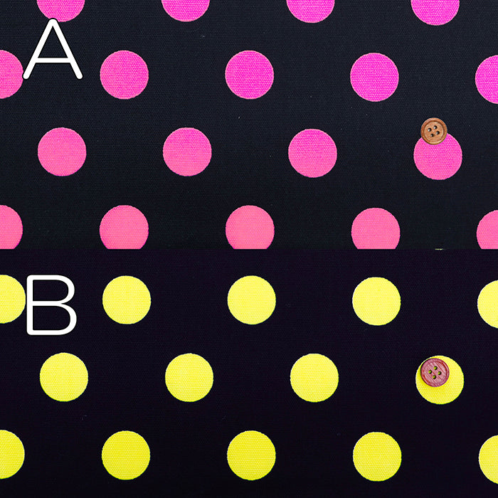 Cotton Oxford Fluorescent Printed Fabric - Dot - nomura tailor