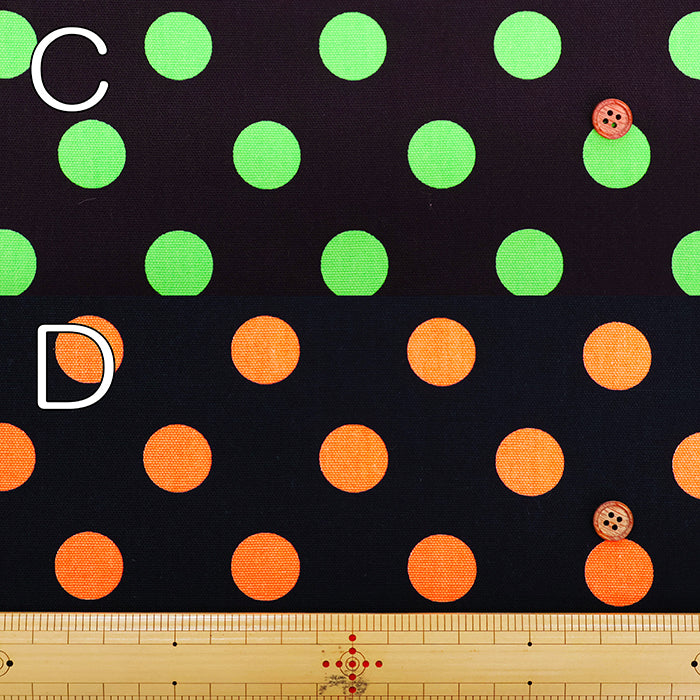 Cotton Oxford Fluorescent Printed Fabric - Dot - nomura tailor