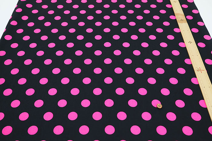 Cotton Oxford Fluorescent Printed Fabric - Dot - nomura tailor